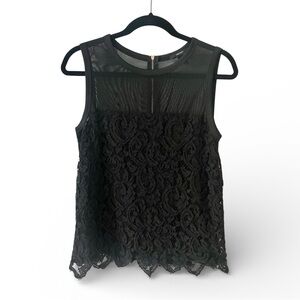 Forever 21 Black Lace Sleeveless Blouse